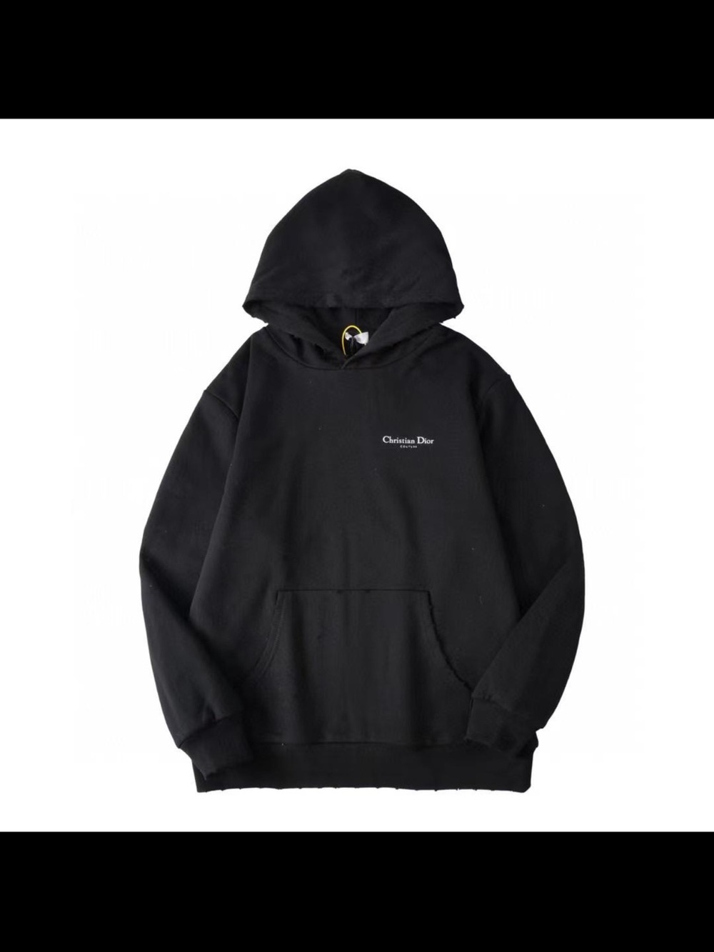 Dior Black Christian Dior Logo Pullover Hoodie